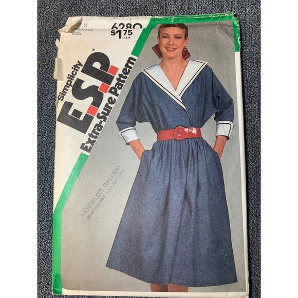 Simplicity Misses Dress Sewing Pattern sz 12 - 16 6280 - uncut - Picture 8 of 11